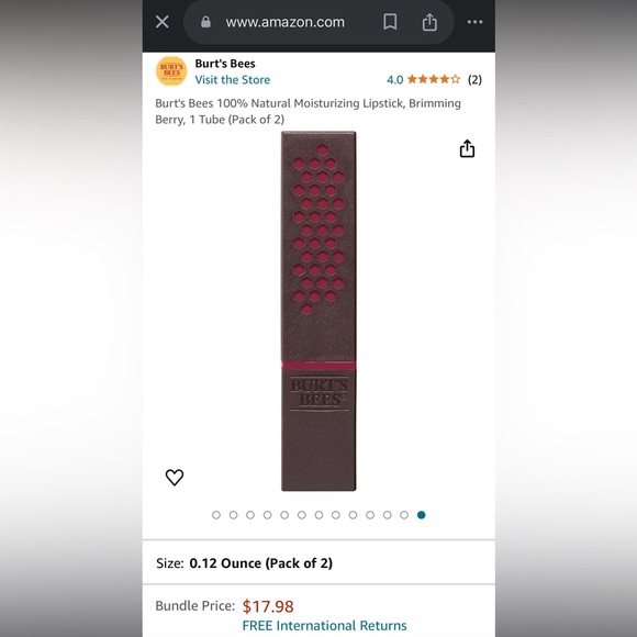 Burt's Bees 100% Natural Moisturizing Lipstick - Picture 3 of 4